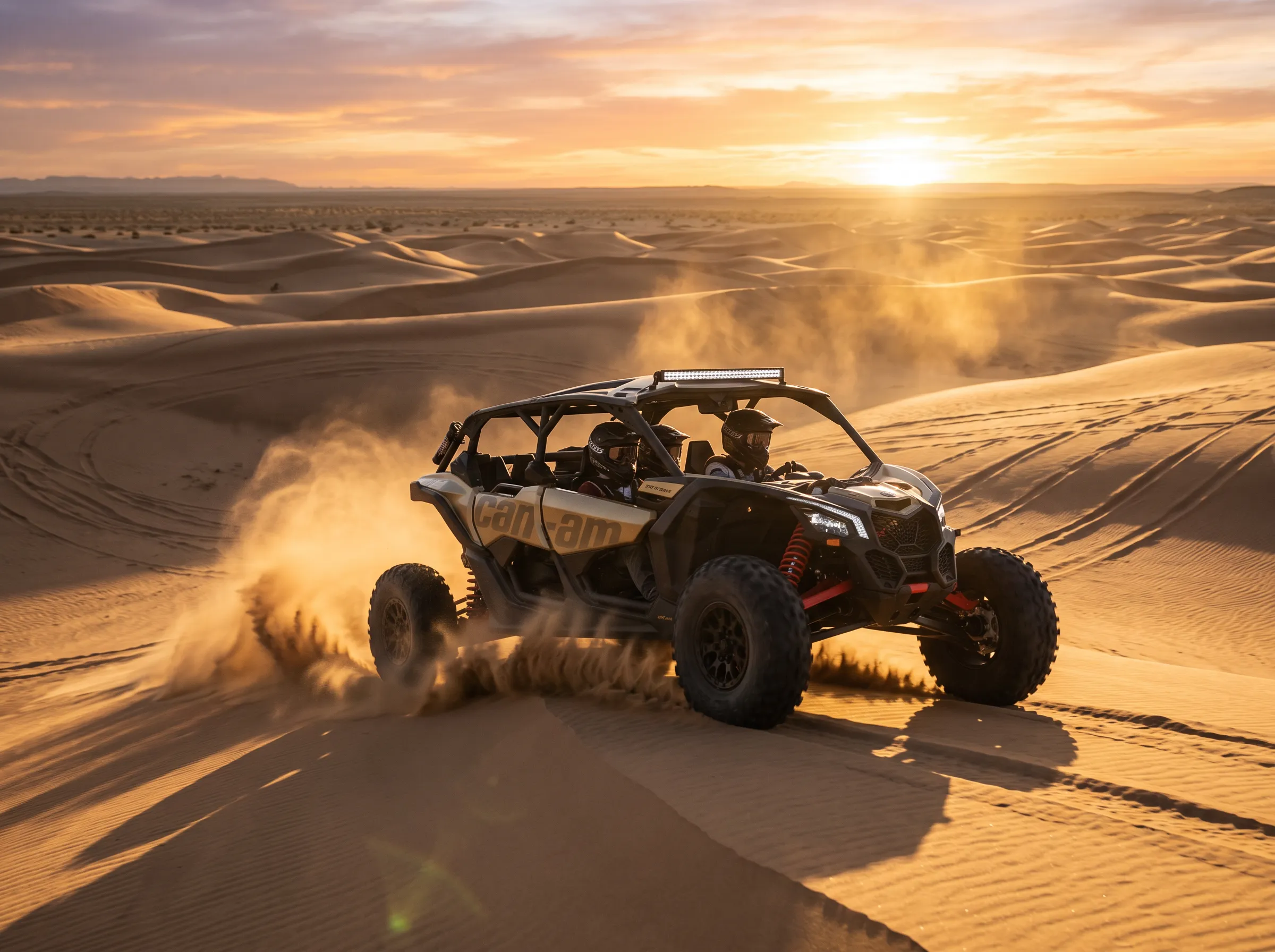 Can-Am Maverick X3 4-seater dune buggy in Dubai desert